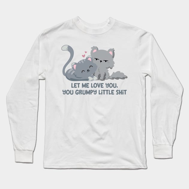 Feline Grumpy Long Sleeve T-Shirt by FunUsualSuspects